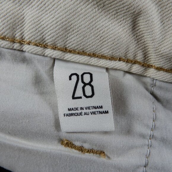 BDG Urban Outfitters Low Rise Tapered Moto Zipper JEANS Size 28 Ivory Denim NEW - Picture 9 of 13